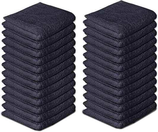 Softolle 100% Cotton Washcloths 60 Pack (12x12 Inches) Soft, Highly Absorbent Washcloth, Face Towels, Wash Cloths for Face, Ring Spun, Bulk Pack (Grey)