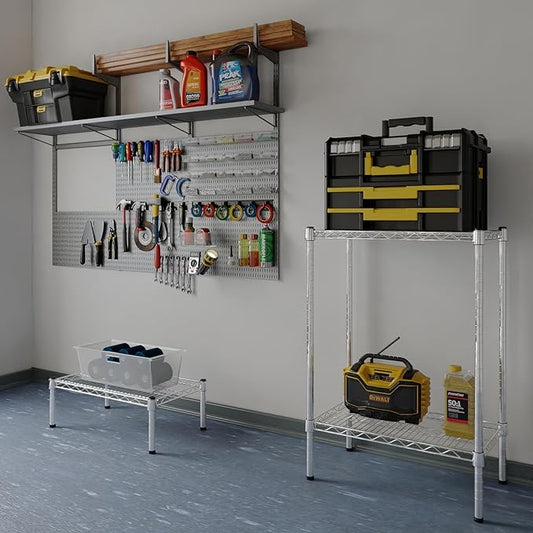 14" Deep x 24" Wide x 34" Height Wire Shelving Kit | 2-Tier | NSF Commercial Storage Rack Unit