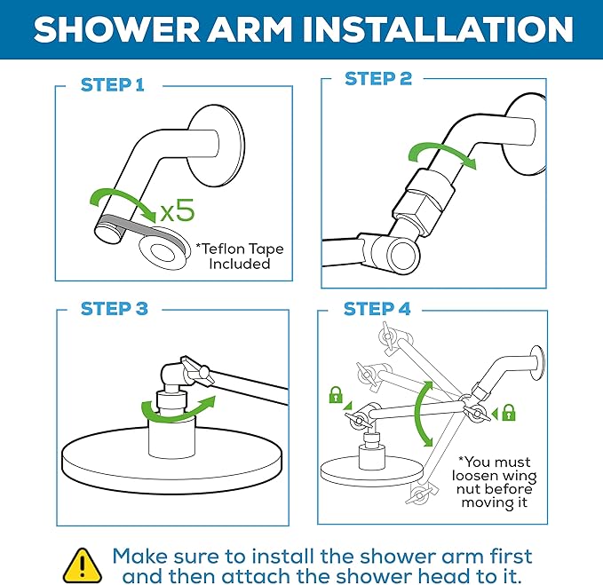 SparkPod 16" Solid Brass Shower Head Extension Arm - Flexible Height & Angle Adjustable Shower Arm Extension for Rain Showerheads with Sturdy Lock - Universal Pipe Connection (Oil-Rubbed Bronze)