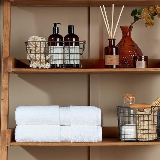 Christy Renaissance 4 Piece White Towel Set | 100% Egyptian Cotton | Luxury Bathroom Towels | Soft and Super Absorbent | 675 GSM | 2 Bath Sheet 2 Hand