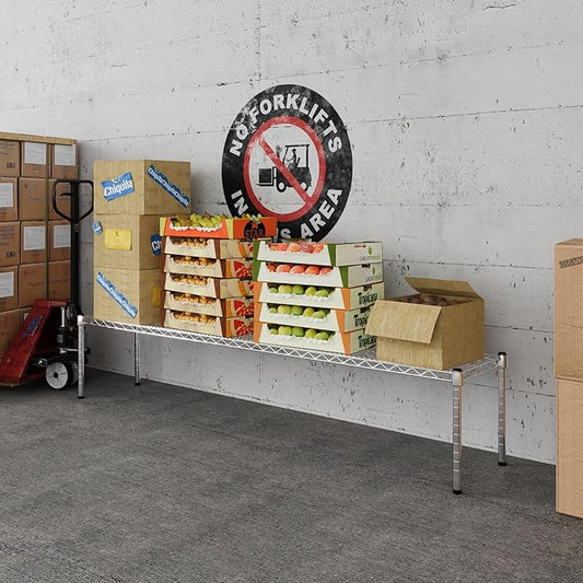 14" Deep x 72" Wide x 14" Height Wire Shelving Kit | 1-Tier | NSF Commercial Storage Rack Unit