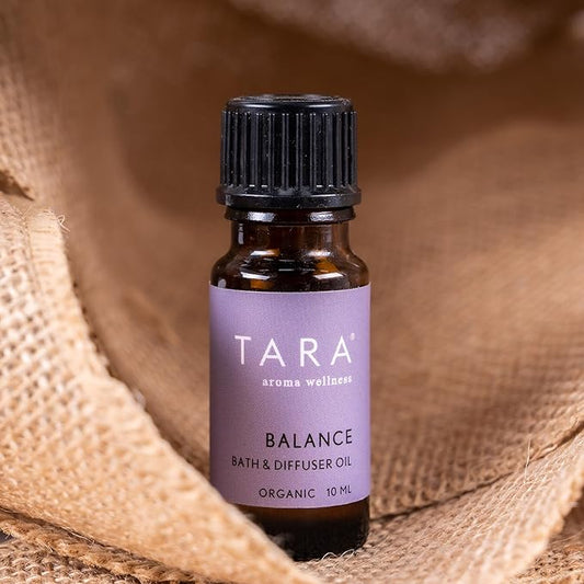 TARA Spa Therapy Balance Bath & Diffuser Oil – 100% Organic, Made with Unadulterated Essential Oils, Aromatherapy Blend for Relaxation & Harmony, Ylang Ylang, Orange & Vetiver, 10ml