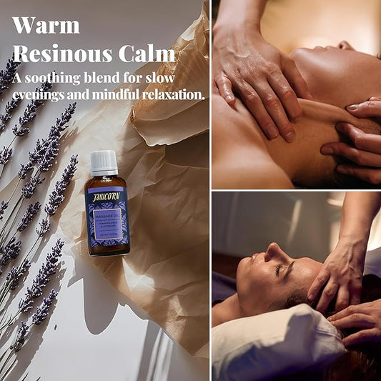 Frankincense & Lavender Aromatherapy Body & Massage Oil – Lightweight Hydration with a Warm Resinous-Floral Essential Oil Aroma for a Balanced Daily Use Experience, 1 fl oz / 30 ml