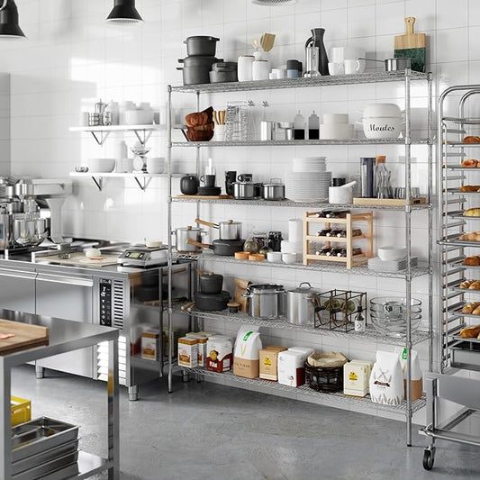 14" Deep x 72" Wide x 86" Height Wire Shelving Kit | 6-Tier | NSF Commercial Storage Rack Unit