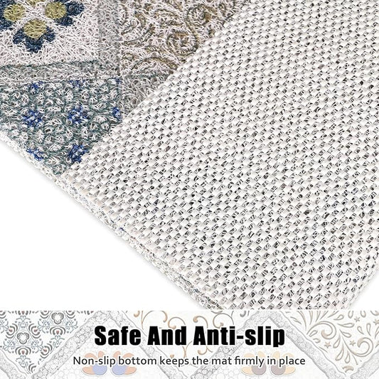 Square Shower Mat Non Slip: 31x31 Inch Extra Large Shower Floor Mat with Drain Hole in Middle - Soft PVC Loofah Bath Mat for Shower - Anti Slip Shower Stall Mat for Elderly and Kids