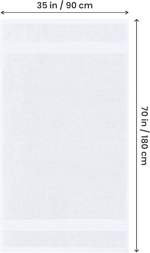 Utopia Towels Extra Large Bath Sheets 2 Pack, 35 by 70 Inches,100% Cotton Highly Absorbent & Quick Dry Bath Towel for Adults, Super Soft Towel, White