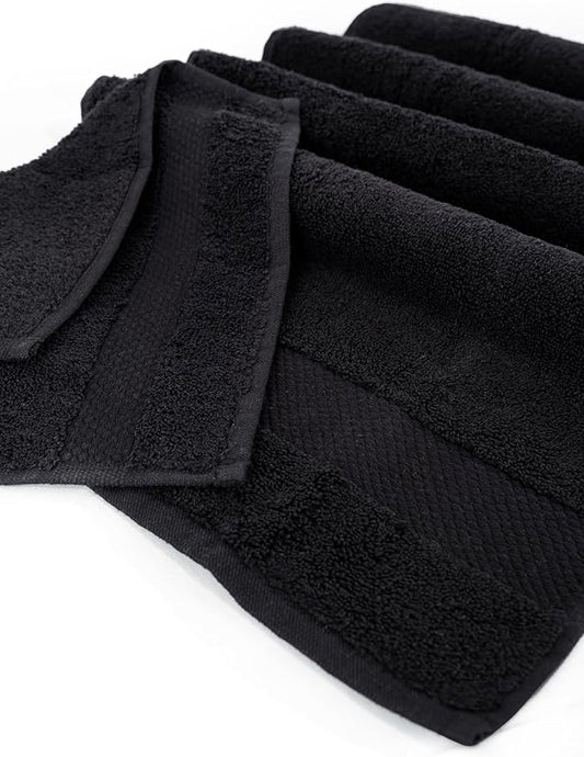 Hencely Bath Sheet Set of 2 - (35x64 Inches) - Luxury Extra Large Oversized Towels, 100% Cotton - Quick Dry, Highly Absorbent, Super Soft - Ideal for Spa, Hotel, Bathroom - (Bath Sheets 2 Pack, Black)