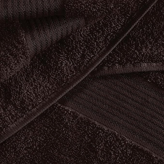 Belizzi Home 100% Cotton Towel Set, Contains 6 Bath Towel, 6 Hand Towel, 12 Wash Cloth - Compact Absorbent Lightweight & Quickdry Towels for Bathroom - 24 Piece Bathroom Towel Set - Chocolate Brown