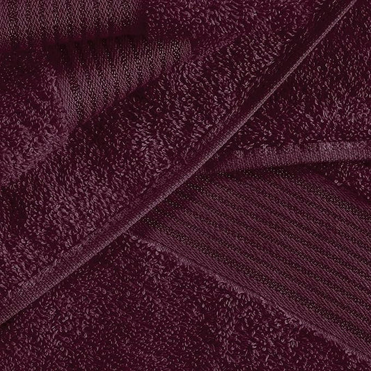 BELZZI Home Ultra Soft 4 Pack Oversized Bath Towel Set 27x54, Cotton Compact Bath Towels, Highly Absorbant Eco-Friendly Quickdry & Lightweight Towel, Ideal for Gym Travel Camp Pool - Burgundy