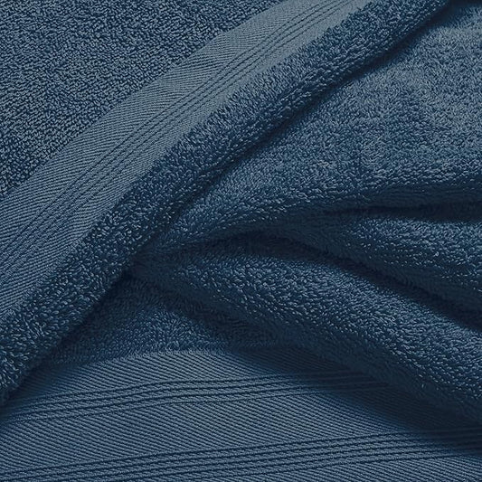 Ultra Soft 3 Pack Cotton Towel Set, Contains a Bath Towels 28x55 inch, a Hand Towels 16x24 inch & a Wash Coths 12x12 inch, Ideal Everyday use, Compact & Lightweight - Mineral Blue