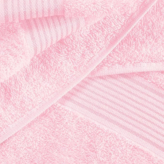 Belizzi Home Cotton 2 Pack Oversized Bath Sheet 35x70, Large Bath Sheet, Ultra Soft, Absorbent, Compact, Eco-Friendly, Recyclable, Quick Drying and Lightweight Towel - Pink