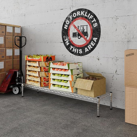 14" Deep x 54" Wide x 8" Height 1-Tier Wire Shelving Kit | NSF Commercial Storage Rack Unit