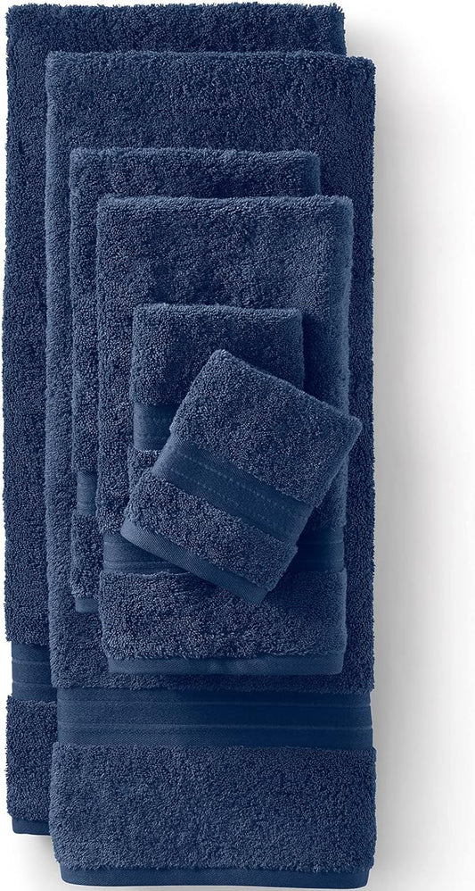 Lands' End Supima Towel Deep Sea Navy Bath- Bath Sheet