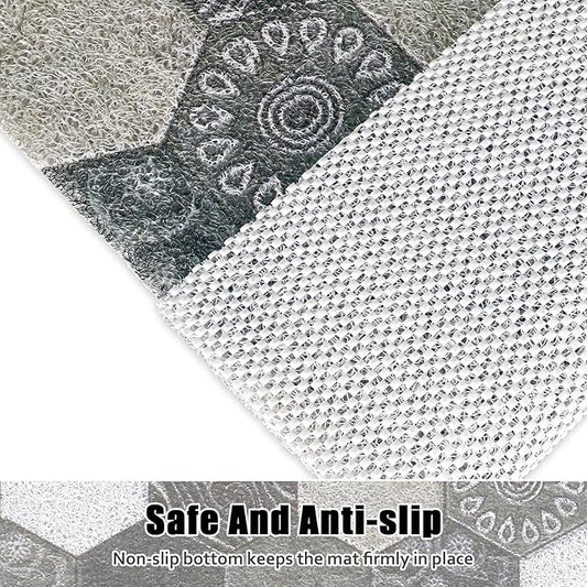 Shower Mat Non Slip - 24x36 Inch Shower Mats for Inside Shower with Drain Hole in Middle, Super Soft and Comfortable PVC Loofah Massage Bath Mat for Shower, Anti Slip Shower Stall Mat, Quick Drying