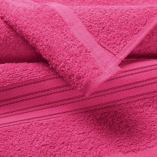 BOUTIQUO Ultra Soft Cotton Washcloths, Contains 12 Piece Face Cloths 12x12 inch, Ideal for Everyday use Face Towels, Compact & Lightweight Multi Purpose Washcloths - Hot Pink