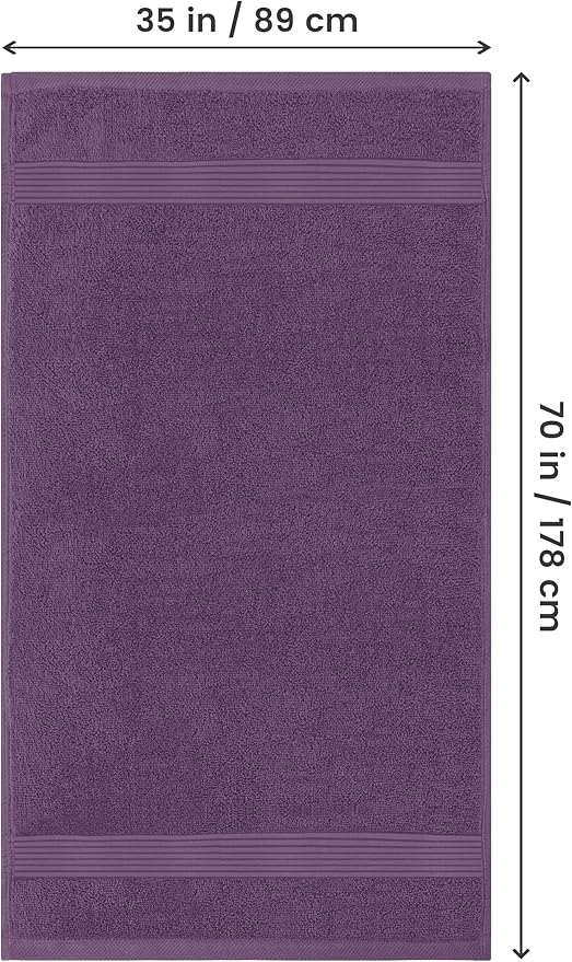 Utopia Towels - Premium Jumbo Bath Sheet 2 Pack - 100% Cotton Highly Absorbent and Quick Dry Extra Large Bath Towel - Super Soft Hotel Quality Towel (35 x 70 Inches, Plum)
