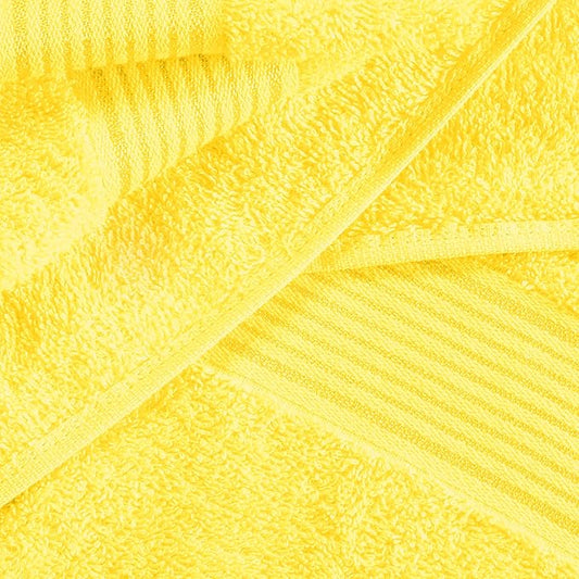 BELZZI Home Ultra Soft 4 Pack Oversized Bath Towel Set 27x54, Cotton Compact Bath Towels, Highly Absorbant Eco-Friendly Quickdry & Lightweight Towel, Ideal for Gym Travel Camp Pool - Lime Yellow