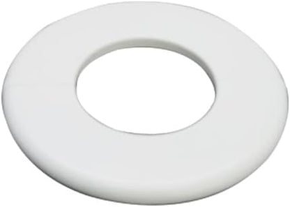 1 Pack Wall Split Flange for 2.52 Inch/64mm OD Pipe ABS Escutcheon Plate Self-Adhesive Round Plumbing Cover Plates for Water Pipe Faucet Decoration, White