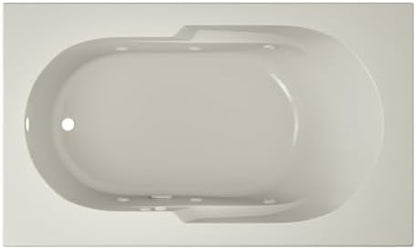 Jacuzzi SIGNATURE Acrylic Drop-In Bathtub, Soaking Sanctuary, Slip Resistant, Universal Drain Placement, 60" (L) x 36" (W), Rectangle, Oyster