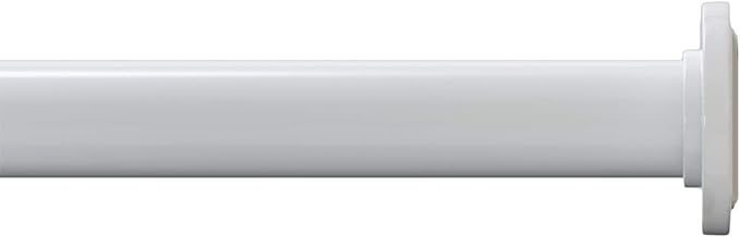 Ivilon Tension Curtain Rod - Spring Tension Rod for Windows or Shower, 36 to 54 Inch. White