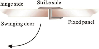 78" Shower Door Side Seal Strip for 1/4 inch Frameless Glass Shower Door Clear Polycarbonate