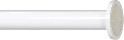 Ivilon Tension Curtain Rod - Spring Tension Rod for Windows or Shower, 24 to 36 Inch. White