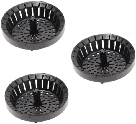 Kitchen Sink Strainer 3.25" - Dripsie Anti-Clog Food Catcher, Flexible Drain Basket, Dishwasher Safe, Standard Fit, Made in USA (3-Pack Black)
