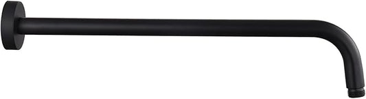 12 Inch Shower Arm with Flange,Stainless Steel 90 Degree Rain Shower Head Extension Arm,Wall-Mounted Shower Head Arm for Fixed Shower Head,Matte Black