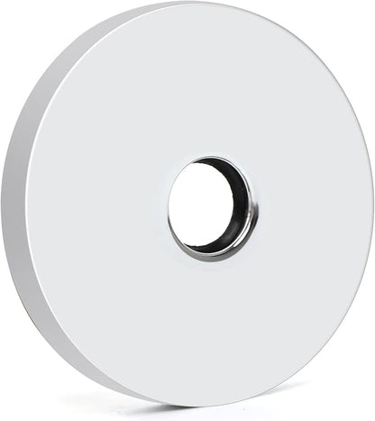 4 Inch Shower Arm Flange Oversized Plumbing Cover Plates, Universal Extra Large Replacement Escutcheon Cover Plate for Covering Gaps, Holes, Fits All Standard 1/2" Pipes, Chrome（1 PACK）