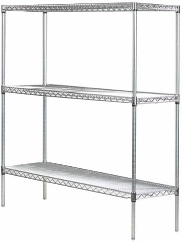 Omega 24" Deep x 42" Wide x 36" High 3 Tier Gray Starter Shelving Unit