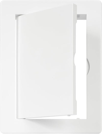 4inch x 6inch White Plastic Access Panel. Service Shaft Door Panel. Plumbing, Electricity, Heating, Alarm Wall Access Panel Drywall. Bathroom Services Access Hole Cover. (4inch x 6inch)