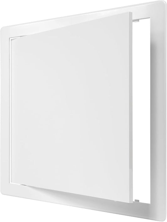 12" x 12" White Plastic Access Panel. Service Shaft Door Panel. Plumbing, Electricity, Heating, Alarm Wall Access Panel for Drywall. Bathroom Services Access Hole Cover