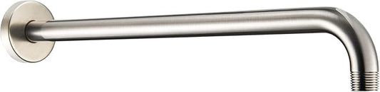 High-end Wall Mounted Extension Anti-corrosion Shower Arm (Made of Solid Brass) and Flange for RP46870-SS 16-inch, Brilliance Stainless