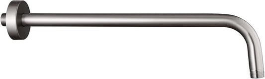 16 Inch Shower Arm with Flange,Stainless Steel 90 Degree Rain Shower Head Extension Arm,Wall-Mounted Shower Head Arm for Fixed Shower Head,Brushed Nickel