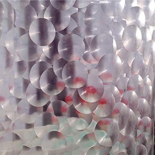 Adwaita 3D Bubbles Shower Curtain Liner,No Odors,Eco Friendly (Clear)