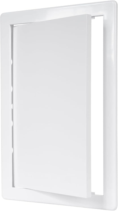 8" x 12" White Plastic Access Panel. Service Shaft Door Panel. Plumbing, Electricity, Heating, Alarm Wall Access Panel for Drywall. Bathroom Services Access Hole Cover.