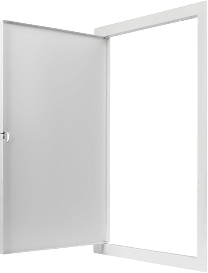 12" x 20" White Metal Access Panel. Service Shaft Door Panel. Plumbing, Electricity, Heating, Alarm Wall Access Panel for Drywall. Bathroom Services Access Hole Cover.