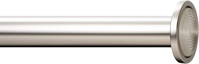 Ivilon Tension Curtain Rod - Spring Tension Rod for Windows or Shower, 54 to 90 Inch. Satin Nickel