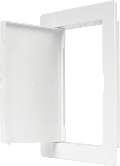 4inch x 6inch White Plastic Access Panel. Service Shaft Door Panel. Plumbing, Electricity, Heating, Alarm Wall Access Panel Drywall. Bathroom Services Access Hole Cover. (4inch x 6inch)