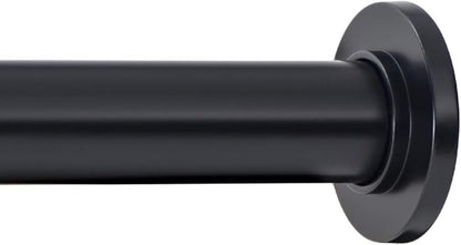Ivilon Tension Curtain Rod - Spring Tension Rod for Windows or Shower, 54 to 90 Inch. Black