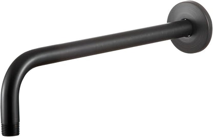 OFFO Shower Arm with Flange, 12 in Oil Rubbed Bronze Wall Mount Replacement Angle Shower Head Arm Wall-Mounted For Fixed Shower Head & Handheld Showerhead