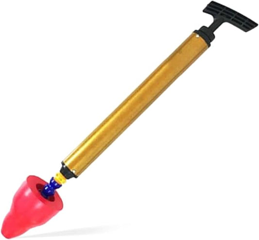 Heavy Duty Air Pressure Drain Tool For Clogged Toilets Plunger Sinks Drains Clog Remover Ergonomic Grip Flexible Rubber Pipe