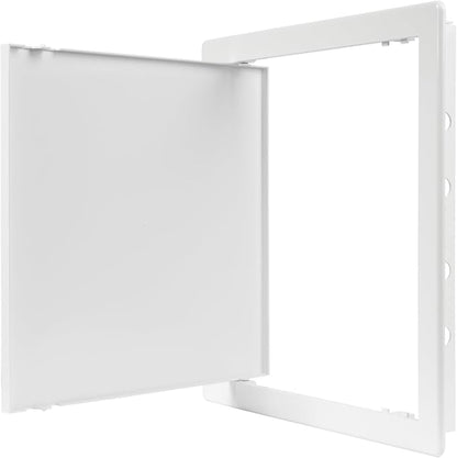 12" x 12" White Plastic Access Panel. Service Shaft Door Panel. Plumbing, Electricity, Heating, Alarm Wall Access Panel for Drywall. Bathroom Services Access Hole Cover