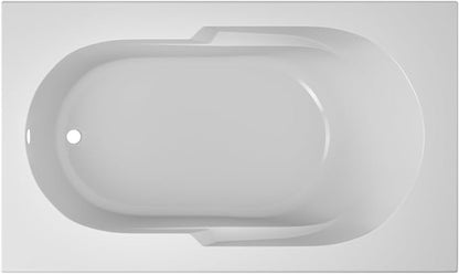 Jacuzzi SIGNATURE Acrylic Drop-In Bathtub, Jet Massage Tub, Slip Resistant, Left Drain Placement, 60" (L) x 36" (W), Rectangle, 3-Tile Flange, White