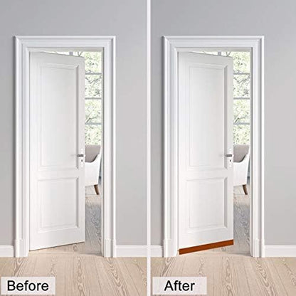 TORRAMI Silicone Door Sweep Draft Stopper 2 inch Width 20 Feet Length,Seal Insulation for Door Under Bottom, Gap, Side, Glass Shower Door, Sliding Door,White