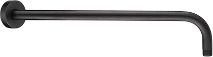 BRIGHT SHOWERS 16-Inch Shower Head Extension Arm with Flange, L Shaped Shower Extender, Extra-Long Stainless Steel Shower Pipe, Oil-Rubbed Bronze