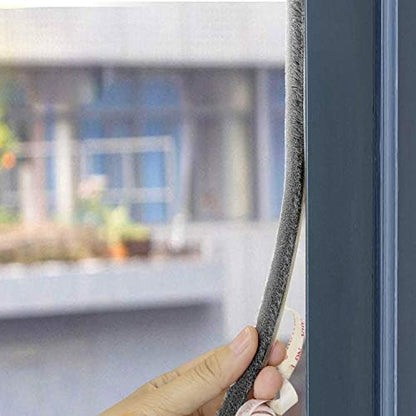 TORRAMI Felt Pile Weather Stripping 11/32 inch x 3/16 inch x 62 ft, Sliding Windows and Door Frame Side Brush Seal, Draft Stopper Soundproofing, Grey