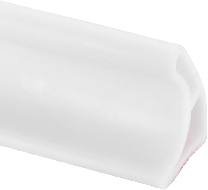 uxcell Shower Water Barrier, 55" TPE Splash Guard Shower Water Stopper Retention System for Bathtub Sink Washing Machine Dry and Wet Separation, 1.18"W x 1.77"H, White