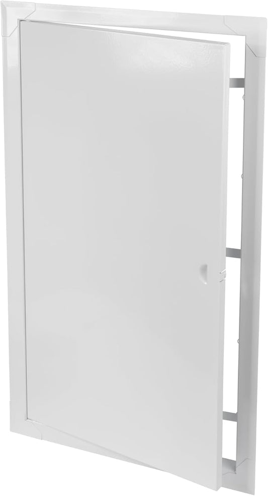12" x 24" White Metal Access Panel. Service Shaft Door Panel. Plumbing, Electricity, Heating, Alarm Wall Access Panel for Drywall. Bathroom Services Access Hole Cover.