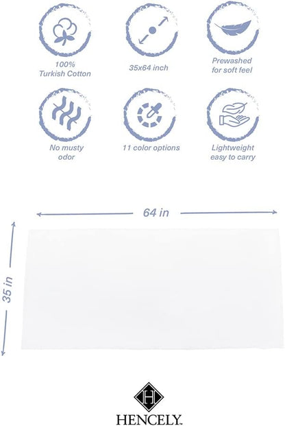 Hencely Premium Bath Towel Set of 4-28x58 Inches - High Absorbency, Quick Drying - 100% Soft Turkish Cotton Towels - Ideal for Home, Bathroom, Hotel, Spa, and Gym - White
